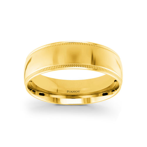 Artemios - 7mm Dome Milgrain Wedding Band