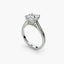 Solitaire Asscher diamond ring in platinum color