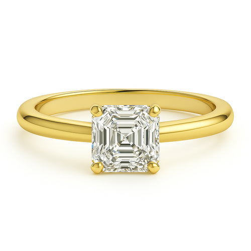 Asscher Cut Solitaire Engagement Ring – Lab Grown Diamond