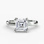  The Veyra asscher cut diamond double prong solitaire engagement ring in white gold