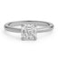 Asscher diamond solitaire engagement ring white gold
