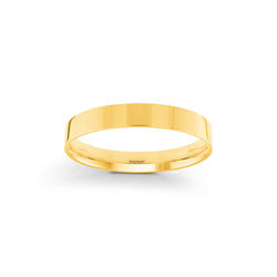Bessarion- 3mm Flat Wedding Ring