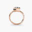 Bezel princess cut diamond ring solitaire rose gold setting