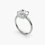 Cushion cur bezel set ring in platinum solitaire setting