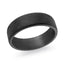 The Ronin black tantalum men's wedding band with brushed finish and flat profile design 7mm width