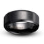Black brushed zirconium ring polished beveled edges 8mm