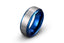 Mens tungsten ring gray brushed finish