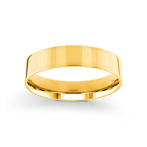 Wedding Band 14k gold 5mm Flat - Calypso
