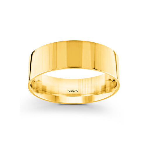 14k Gold Men's Wedding Band - Chariton 8mm