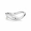 White gold curved band for bridal stacking