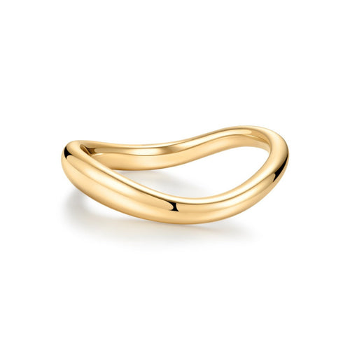 The Velune Curved Gold Band Ring