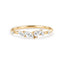 The Aveline Curved Lab Grown Diamond Wedding Band in Gold