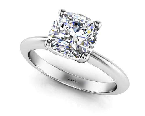Athena's Elegance Cushion Solitaire Engagement Ring Ivanov Jewelry