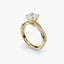 Cushion Cut Diamond Ring Twisted Pave Band -The Solstice