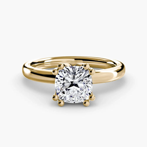 Solaris Cushion Cut Lab Diamond Classic Solitaire Engagement Ring