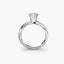 Diamond ring with a clear gemstone on a white background