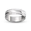 White gold ring with geometric design textured finish faceted edges on a white background, featuring the brand 'IVANOV'