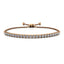 Rose gold adjustable diamond tennis bracelet