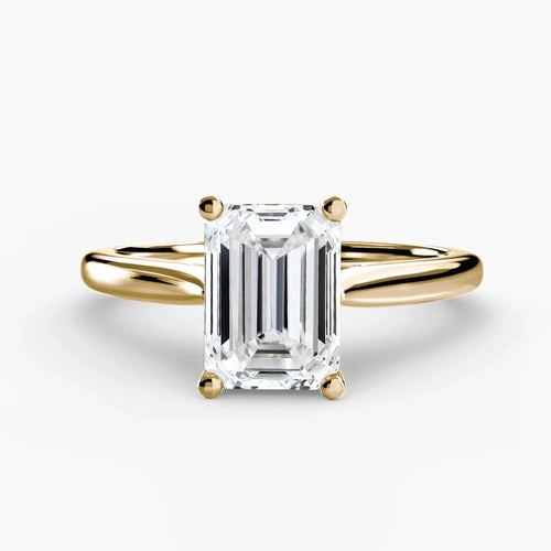 The Zenyra - Classic Emerald Cut Diamond Solitaire Ring
