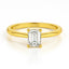 emerald cut diamond solitaire engagement ring yellow gold