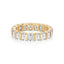 Emerald cut diamond anniversary ring in gold