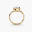 Emerald bezel diamond ring yellow gold solitaire setting