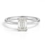 Emerald cut diamond solitaire engagement ring white gold