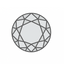 Geometric gray round diamond icon on a white background