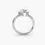 Heart-shaped diamond bezel ring with white gold solitaire setting 