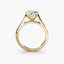 Solitaire gold ring with a diamond