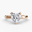 The Kaelis heart shaped diamond solitaire engagement ring in rose gold