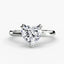 The Kaelis heart shaped diamond solitaire engagement ring in white gold
