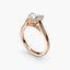 Rose gold solitaire ring with a heart-shaped diamond 