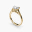 Solitaire gold ring with a heart-shaped diamond 
