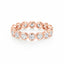 Lab grown diamond eternity rose gold band with round bezel diamonds