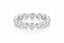 Bezel set diamond eternity ring in white gold