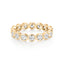 Yellow gold eternity ring featuring round lab grown diamonds