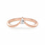Fancy-cut pear lab diamond V-shaped wedding band rose gold
