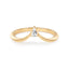 Pear Lab-grown diamond chevron wedding band in yellow gold
