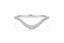 V shaped diamond wedding ring with pavé setting white gold