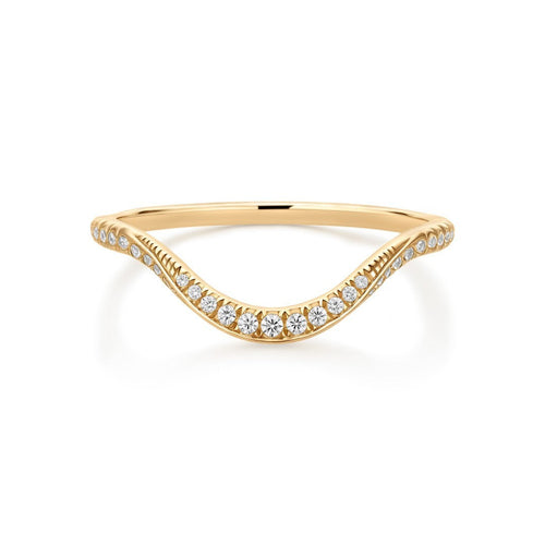 Lab-Grown Diamond Curved Wedding Band | The Arcelle