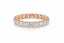 Round diamond eternity rose gold ring with prong setting