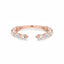 Open diamond band in rose gold with marquise cut and round diamonds