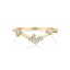 Lab-grown diamond V-shaped cluster ring in yellow gold 