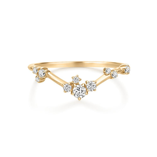 Lab-Grown Diamond V-Shaped Cluster Ring | The Astryne