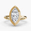 The Novara marquise cut diamond bezel setting solitaire engagement ring in yellow gold