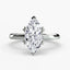 The Caelora marquise cut diamond double prong solitaire engagement ring in white gold