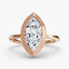 The Novara marquise cut diamond bezel setting solitaire engagement ring in rose gold