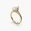 Solitaire gold ring with a marquise diamond 