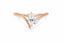 Marquise  lab diamond engagement ring rose gold
